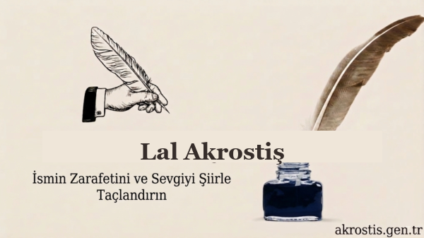 Lal ismine özel yazılmış akrostiş şiir görseli